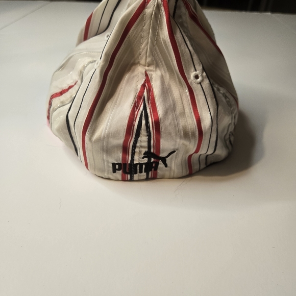 Puma Men's Tan, White & Black Pinstripe Baseball Cap With Logo - Picture 5 of 6